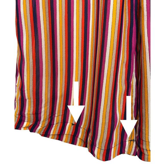 Trina Turk Wide Leg Pants Multicolor Rainbow Pull On Palazzo Size XS - Picture 6 of 13